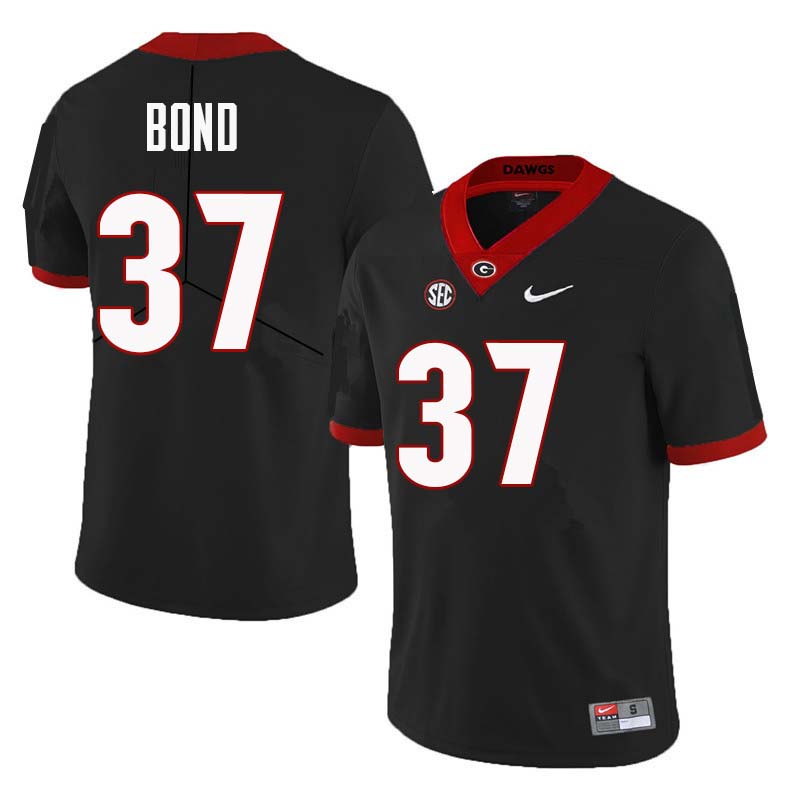 Georgia Bulldogs #37 Patrick Bond College Football Jerseys Sale-Black